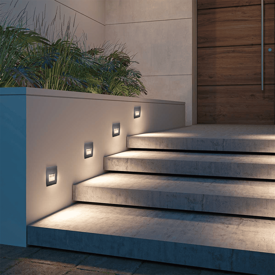 Aplique De Escalera Cuadrado 2W - Imagen 2