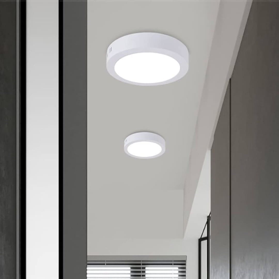 Panel Circular Adosable 18W Policarbonato Cálido - Imagen 2
